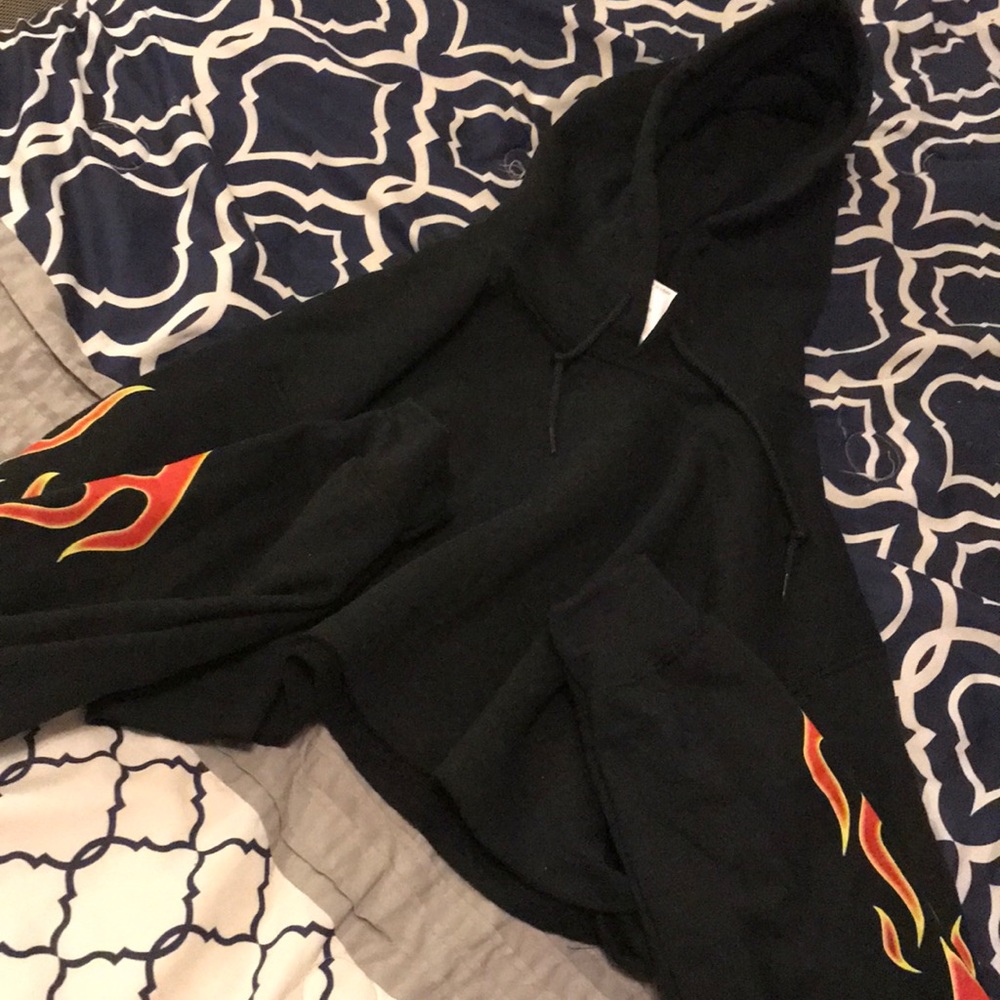 Cropped hoodie.
